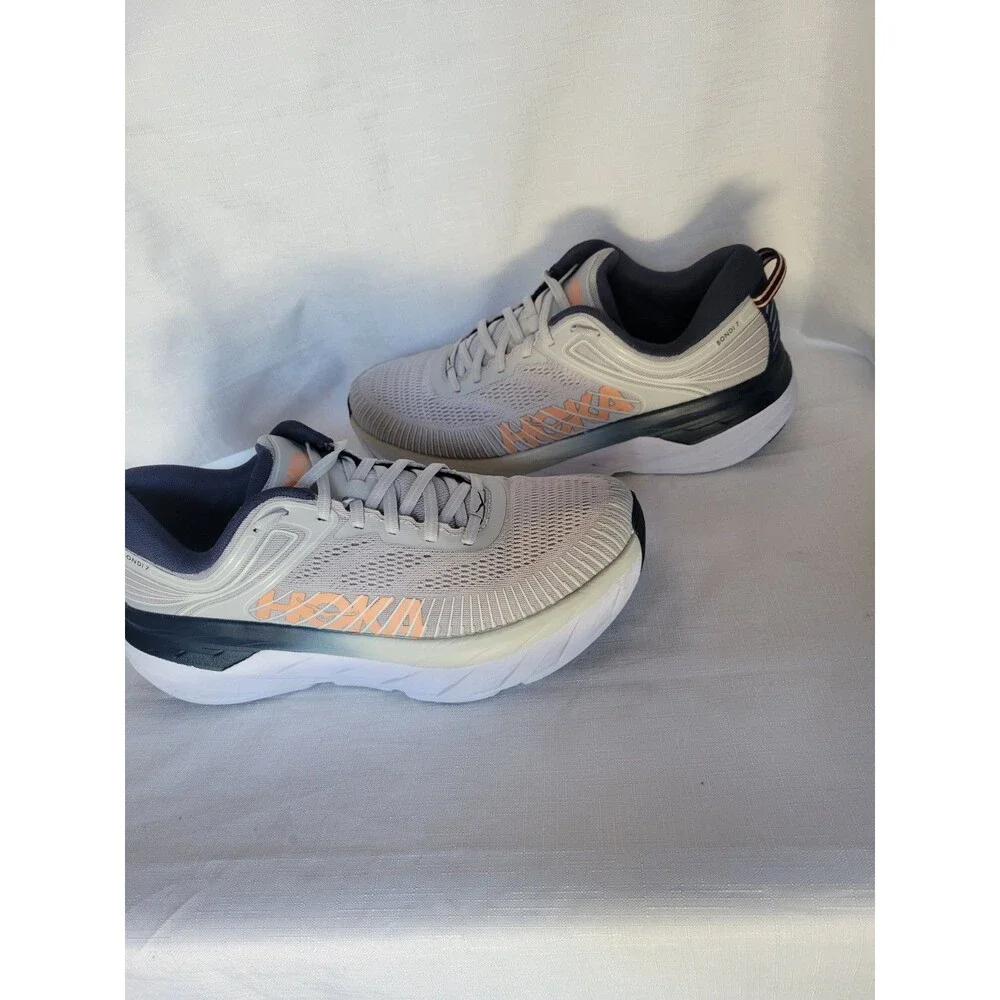 Hoka One Bondi 7 Women's Size 10. Lunar Rock Running Sneakers 1110519-LRBI